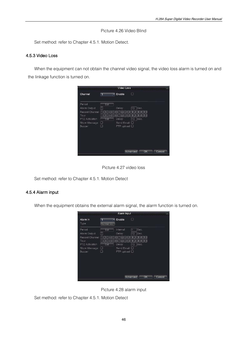 3 video loss, 4 alarm input | ZMODO ZMD-DT-SCN4 User Manual | Page 47 / 76