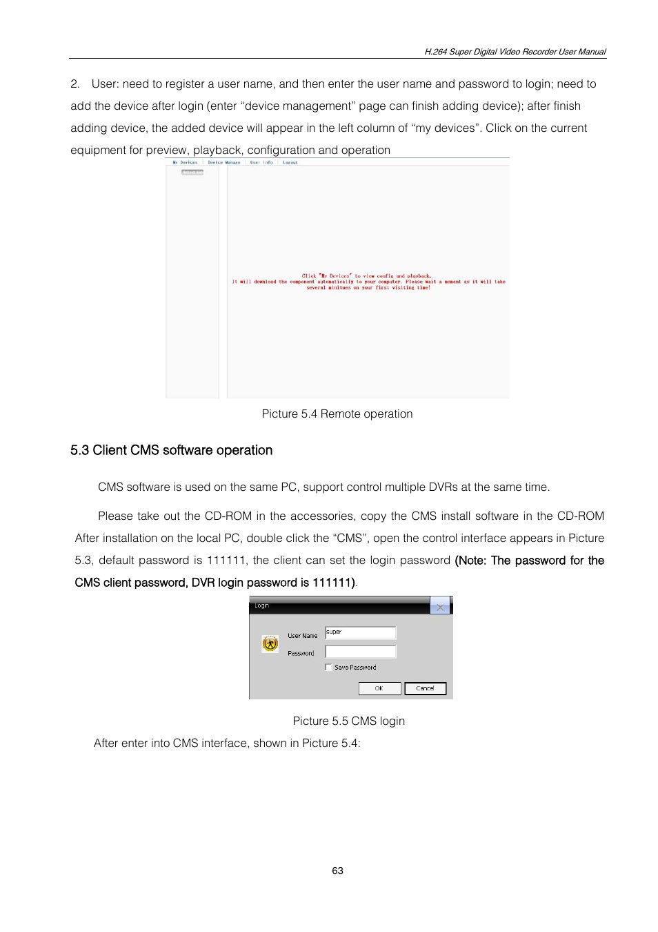 3 client cms software operation | ZMODO ZMD-DT-SCN4 User Manual | Page 64 / 76