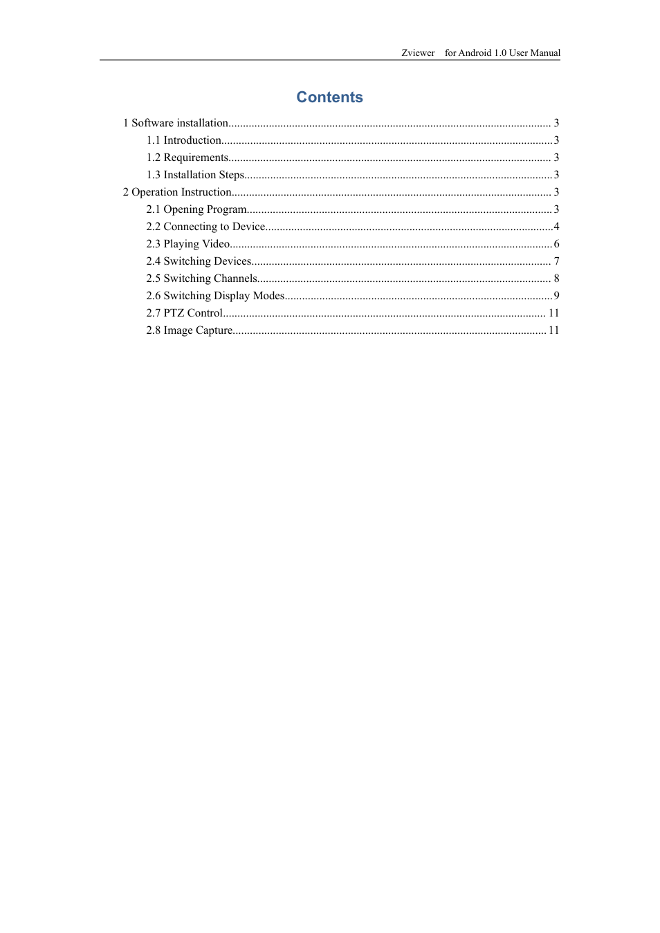 ZMODO ZP-KC1H04-P 4 Channel 720P PoE NVR System - Zviewer Android User Manual User Manual | Page 2 / 12