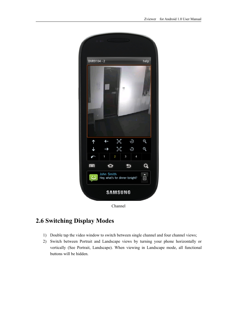 6switchingdisplaymodes, 6 switching display modes | ZMODO ZP-KC1H04-P 4 Channel 720P PoE NVR System - Zviewer Android User Manual User Manual | Page 9 / 12