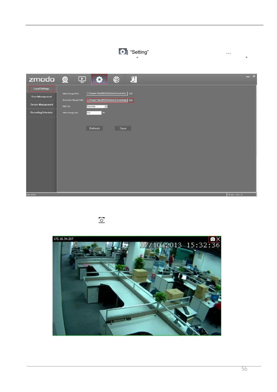 5 screenshot | ZMODO ZP-IBH13-P 720P HD H.264 PoE IP Infrared Weatherproof Camera with QR Code Smartphone Setup - Manual of How to Access IP Camera User Manual | Page 57 / 119