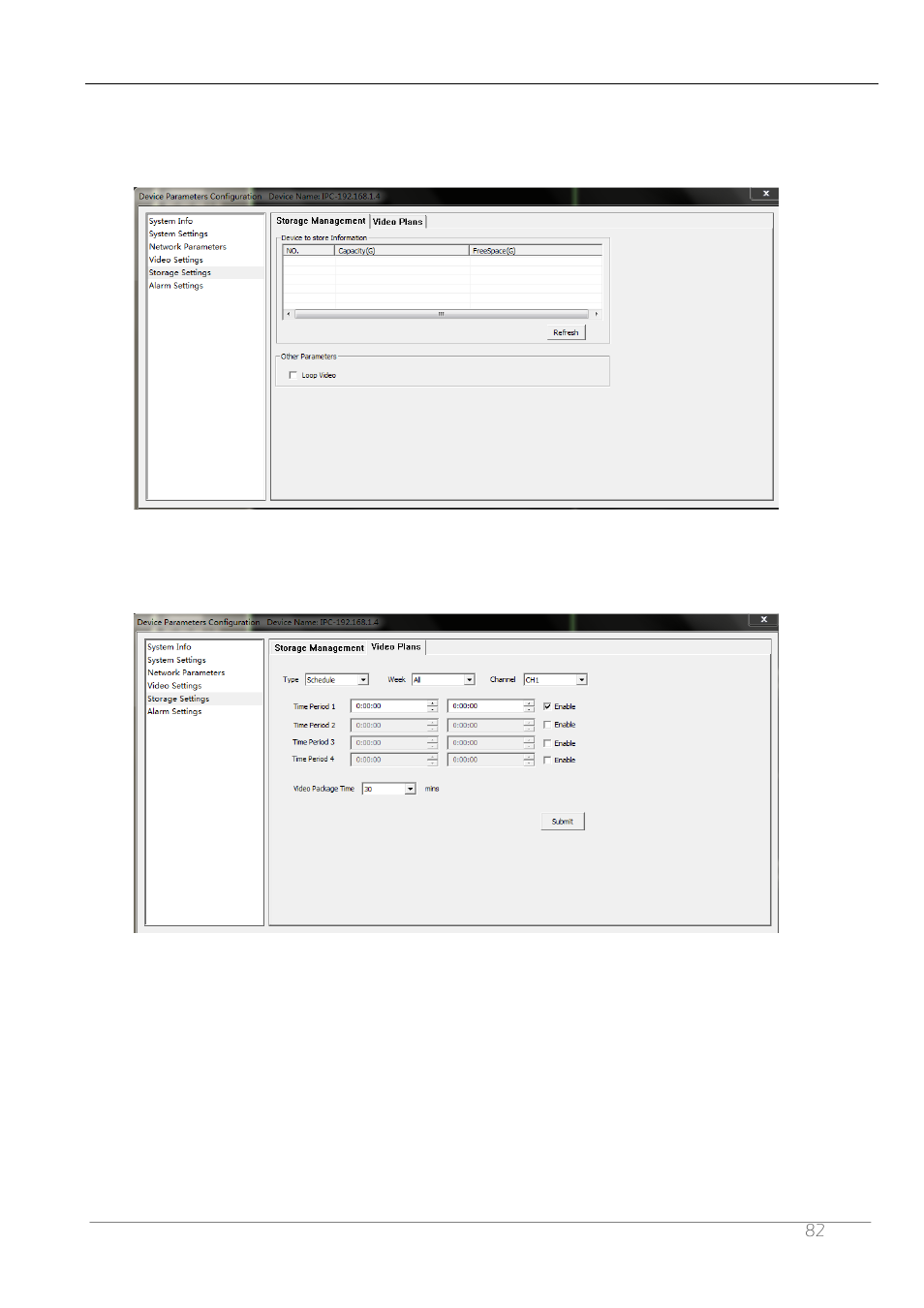 5 storage settings | ZMODO ZP-IBH13-P 720P HD H.264 PoE IP Infrared Weatherproof Camera with QR Code Smartphone Setup - Manual of How to Access IP Camera User Manual | Page 83 / 119