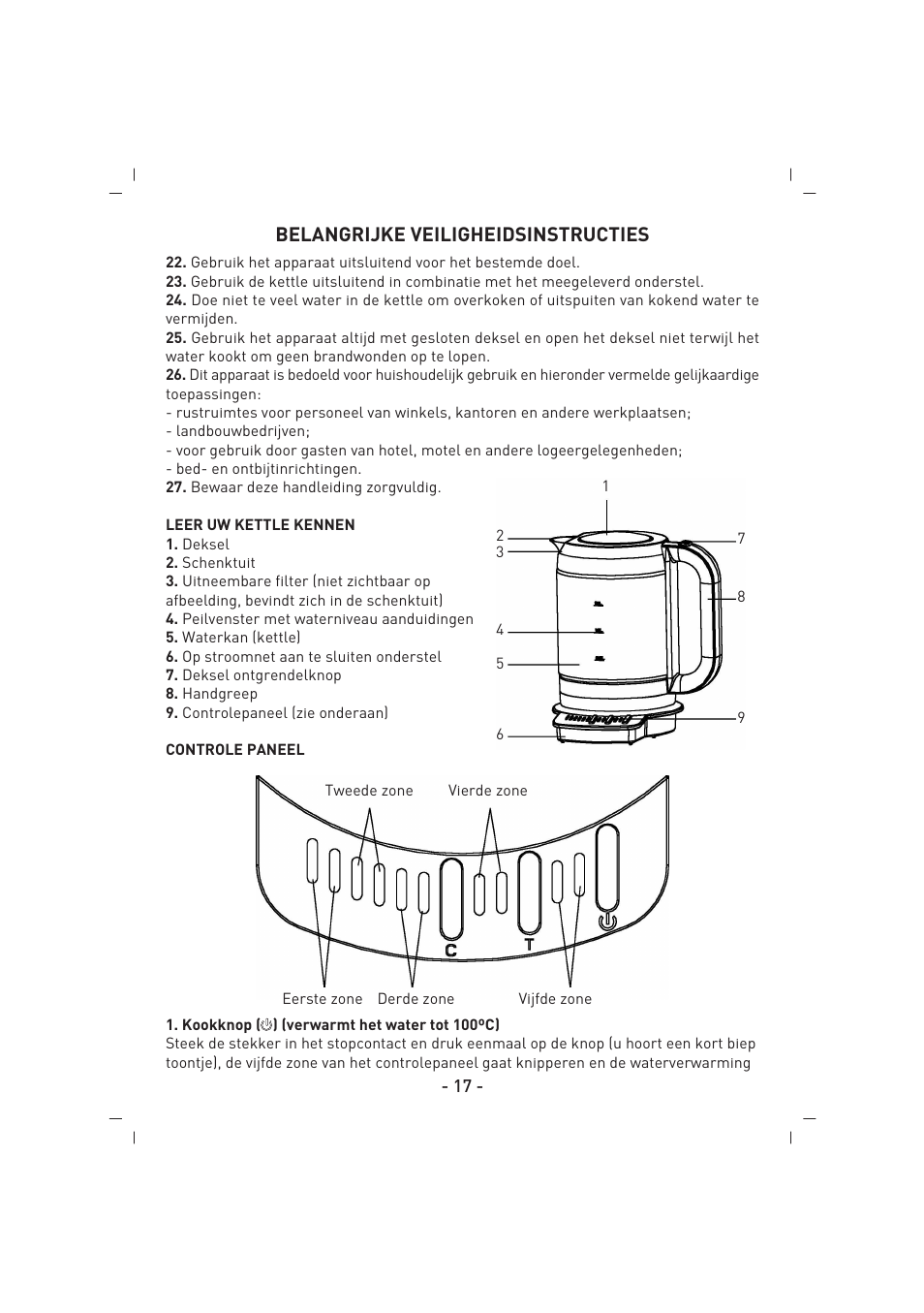 Belangrijke veiligheidsinstructies | SINBO SK 2397 User Manual | Page 18 / 48