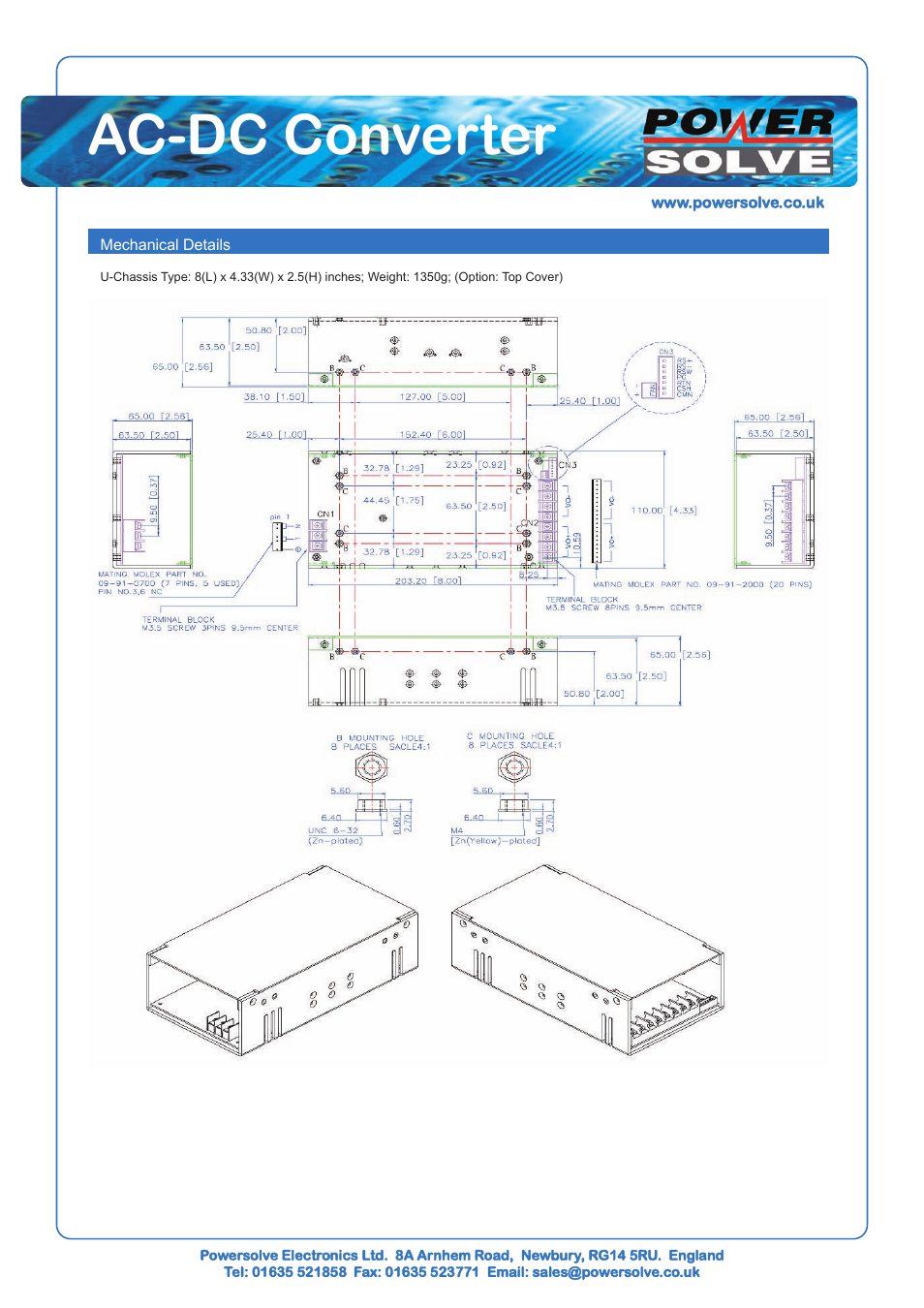 Ac-dc converter | Powersolve JB800 Series User Manual | Page 3 / 5