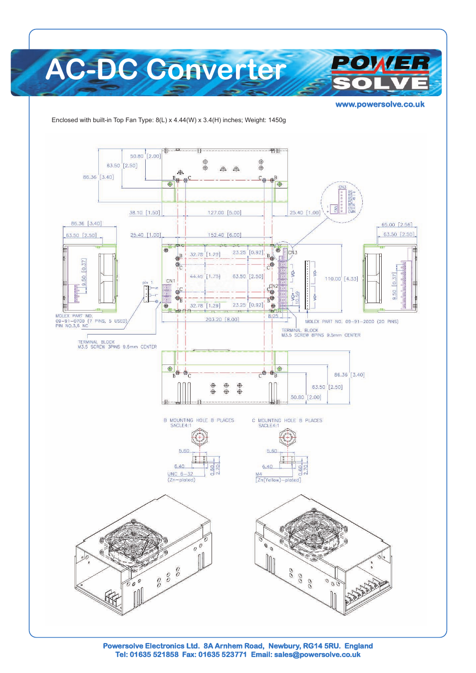 Ac-dc converter | Powersolve JB800 Series User Manual | Page 4 / 5