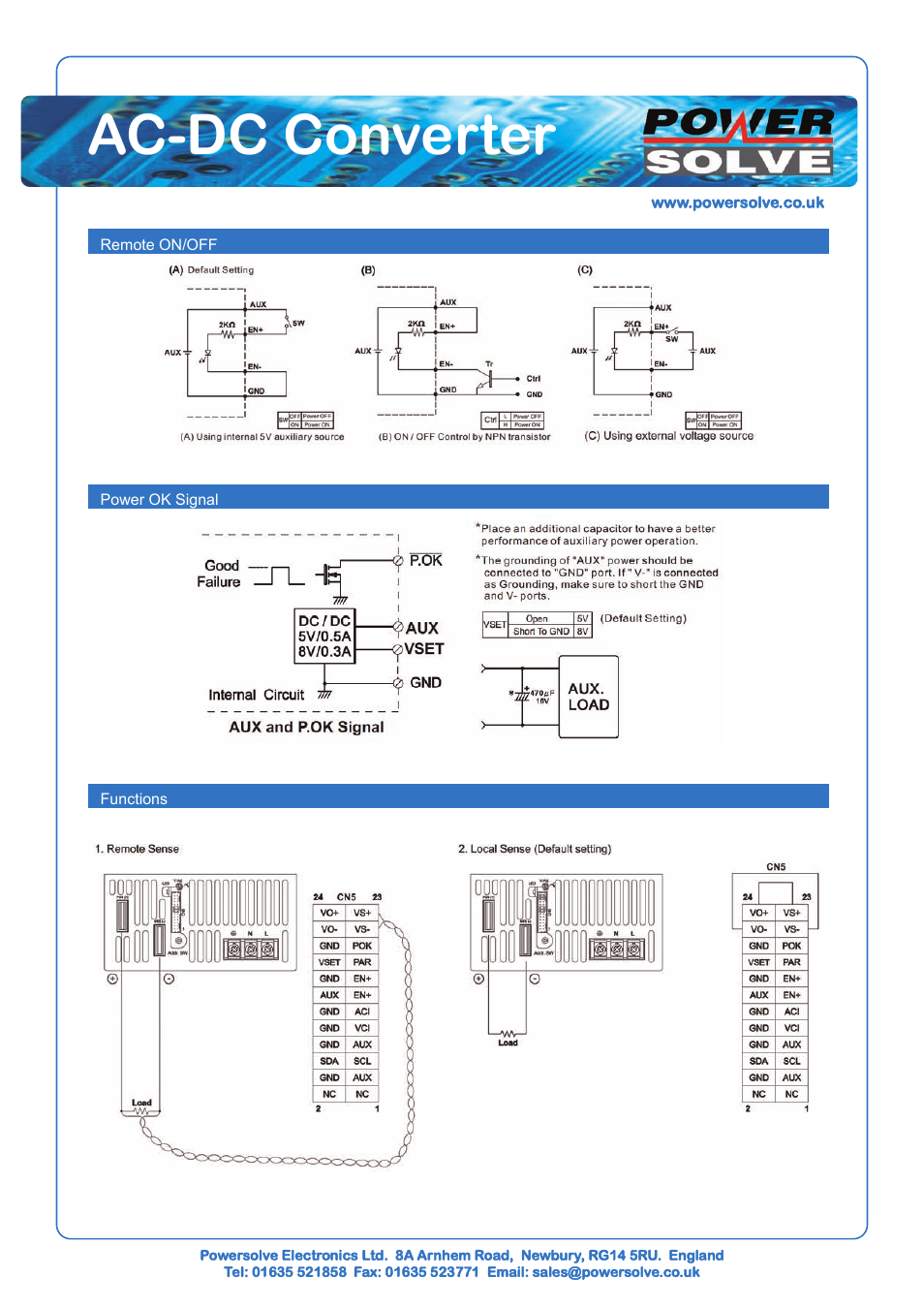 Ac-dc converter | Powersolve PME1200 Series User Manual | Page 4 / 6