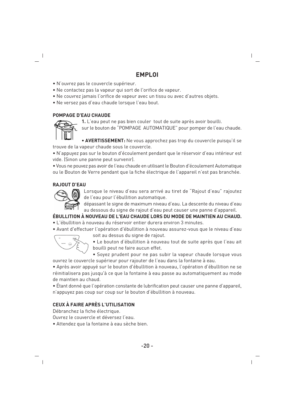Emploi | SINBO SK 2395 User Manual | Page 21 / 64