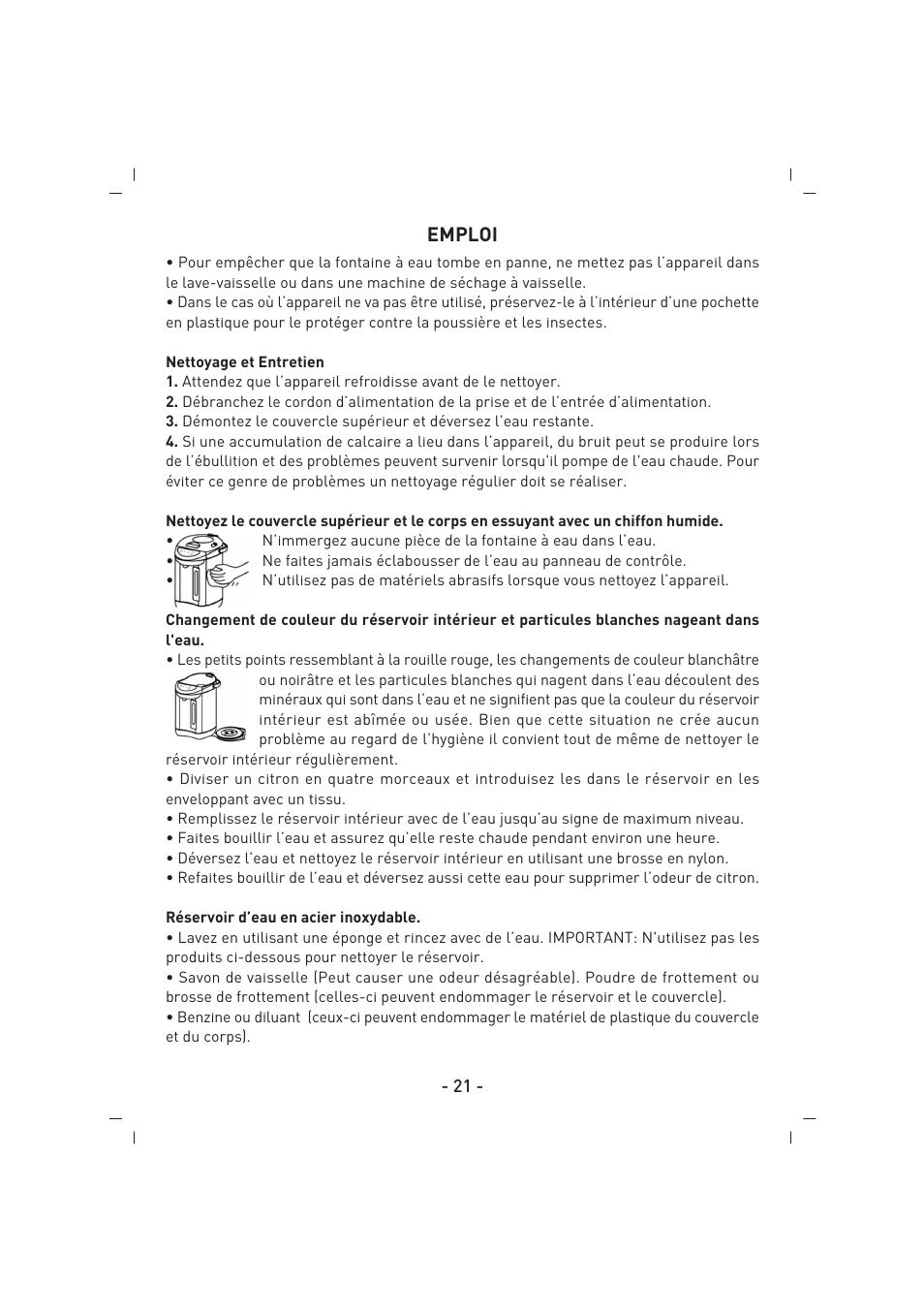 Emploi | SINBO SK 2395 User Manual | Page 22 / 64
