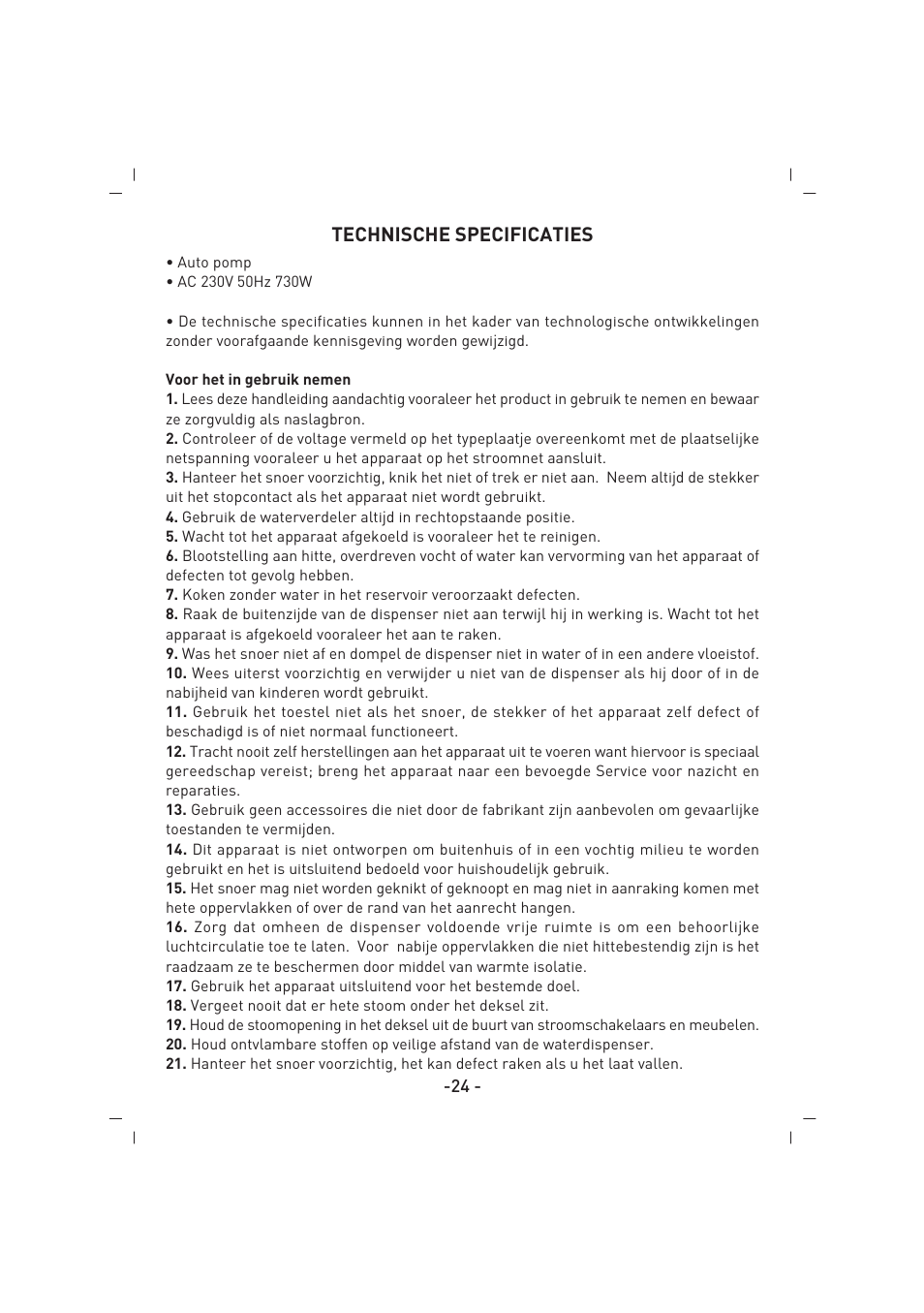 SINBO SK 2395 User Manual | Page 25 / 64