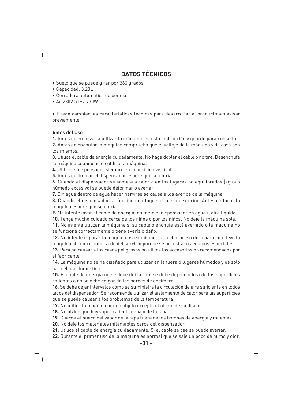SINBO SK 2395 User Manual | Page 32 / 64