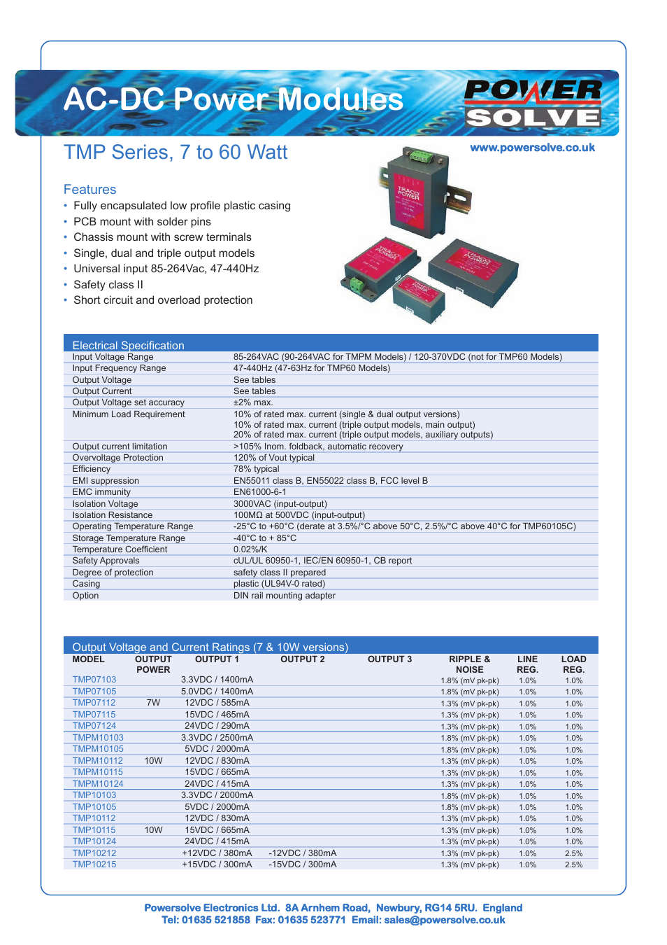 Powersolve TMP Series User Manual | 6 pages