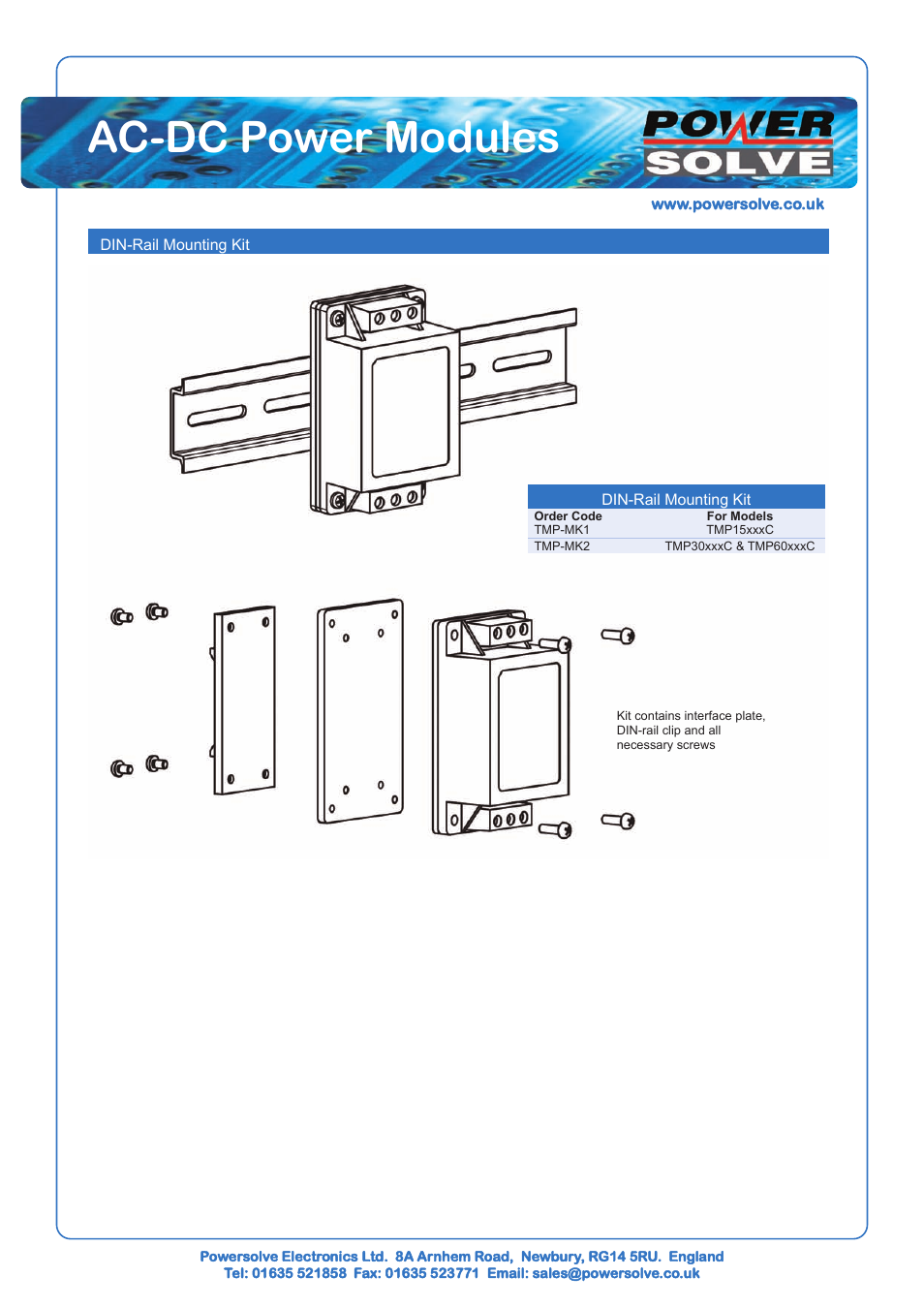 Ac-dc power modules | Powersolve TMP Series User Manual | Page 6 / 6