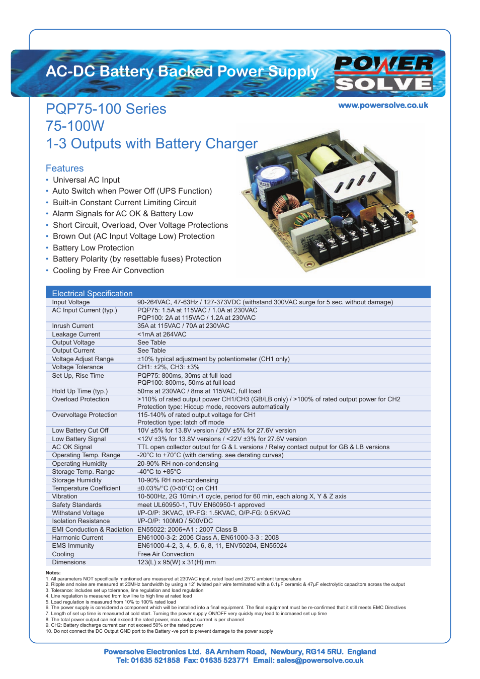 Powersolve PQP100 Series User Manual | 4 pages