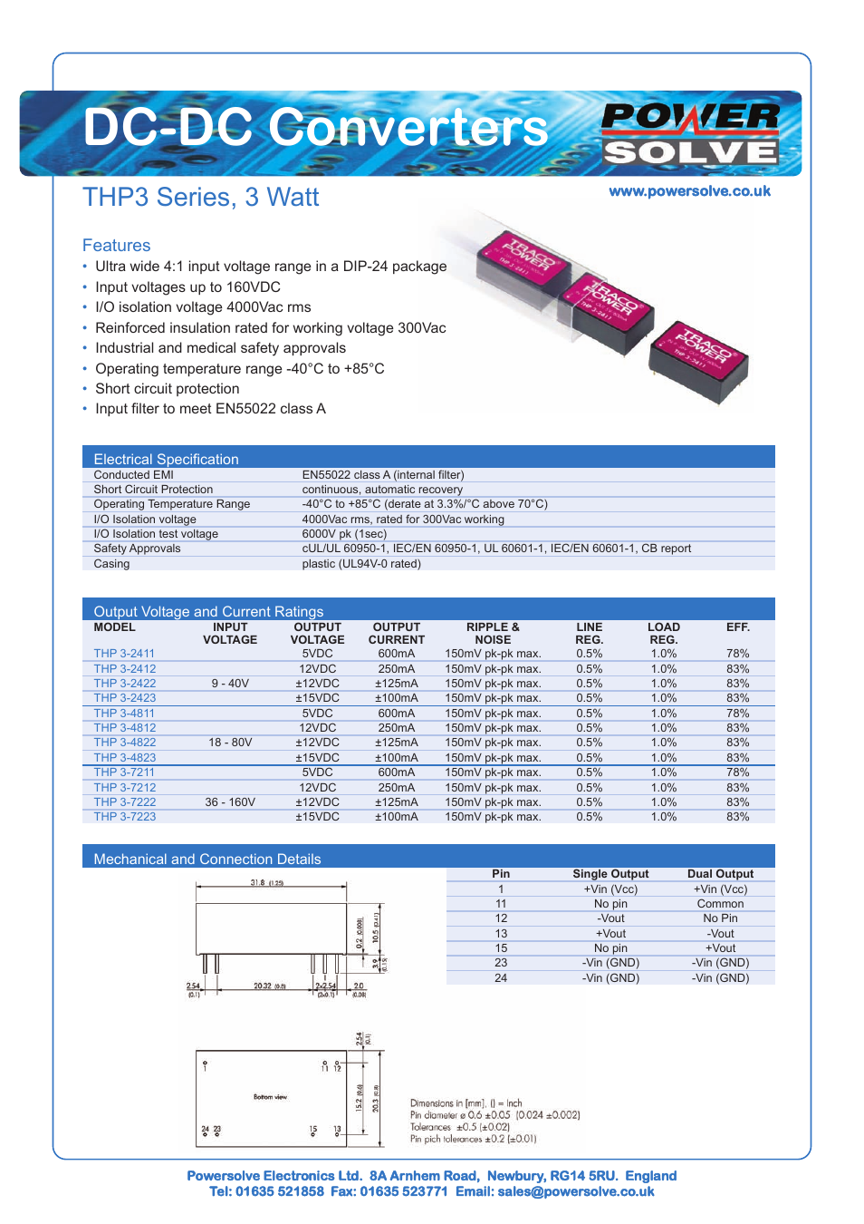 Powersolve THP3 Series User Manual | 1 page