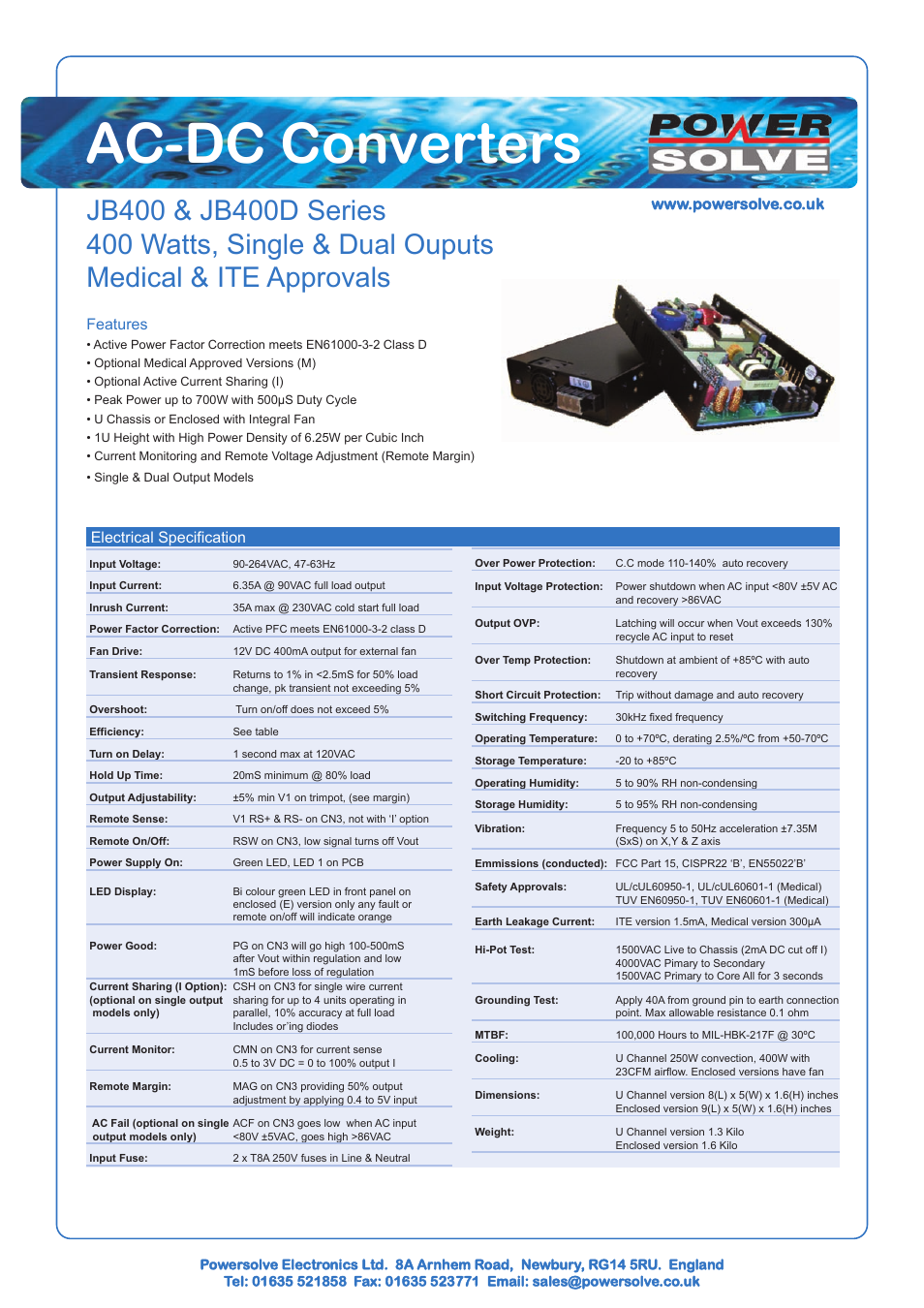 Powersolve JB400 Series User Manual | 4 pages