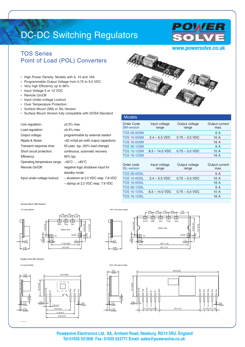 Powersolve TOS Series User Manual | 1 page