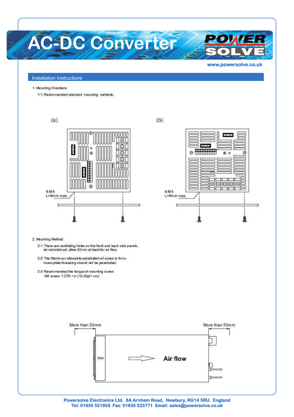 Ac-dc converter | Powersolve PAK3000 Series User Manual | Page 6 / 6