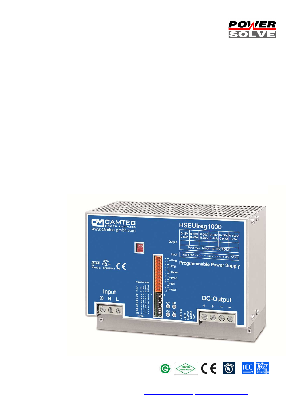 Powersolve HSEUIreg10001 Series User Manual | 9 pages