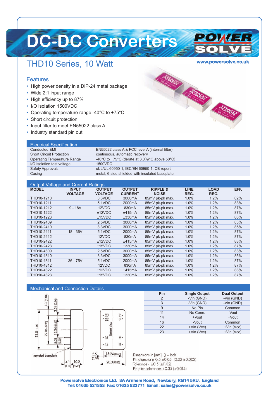 Powersolve THD10 Series User Manual | 1 page