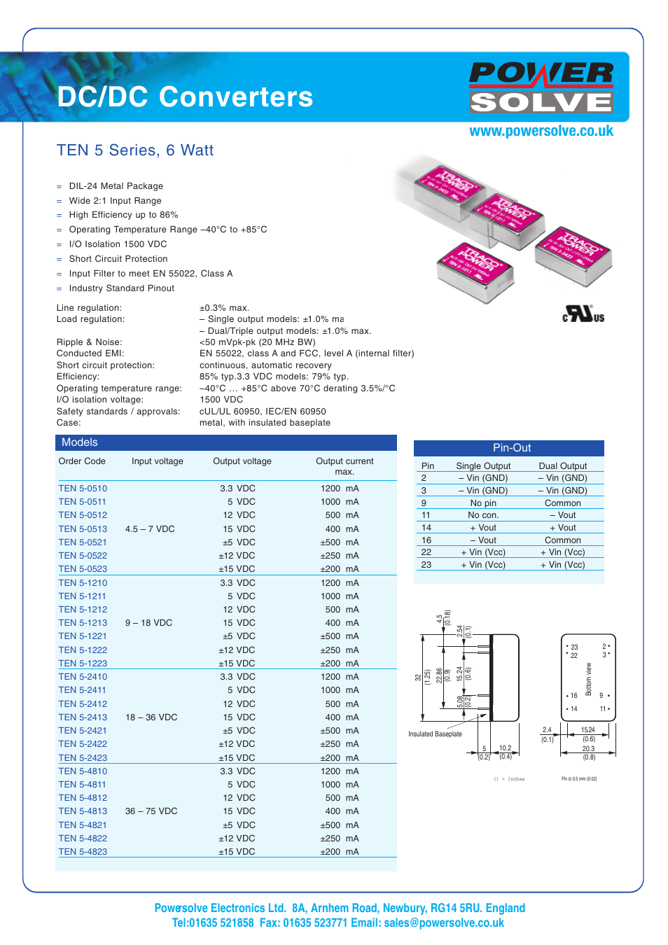 Powersolve TEN5 Series User Manual | 1 page