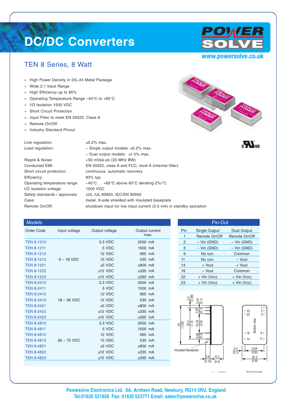 Powersolve TEN8 Series User Manual | 1 page