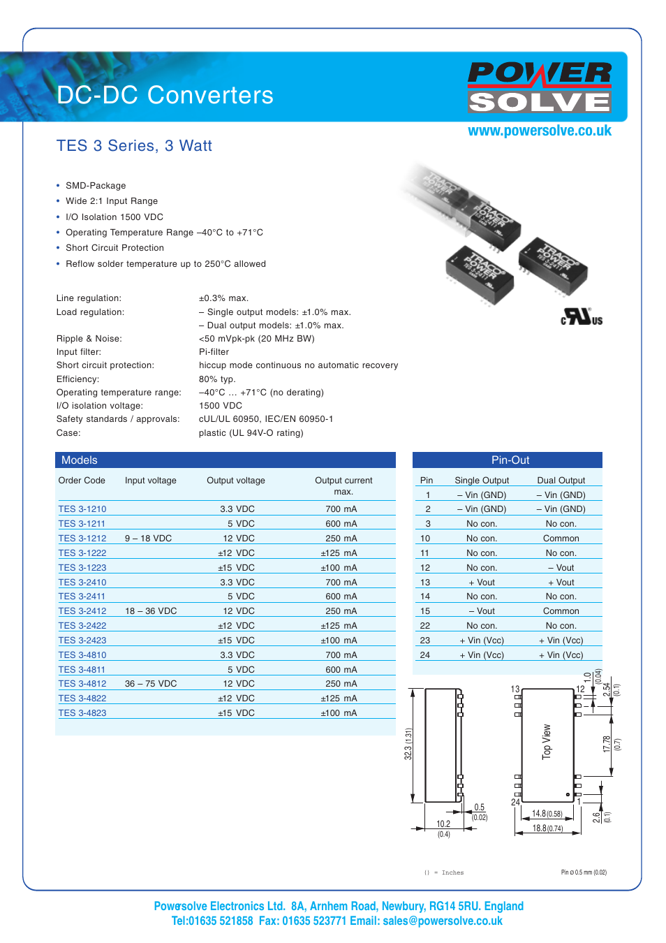 Powersolve TES3 Series User Manual | 1 page