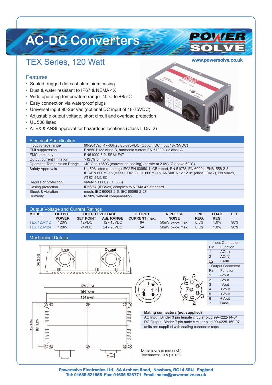 Powersolve TEX Series User Manual | 1 page