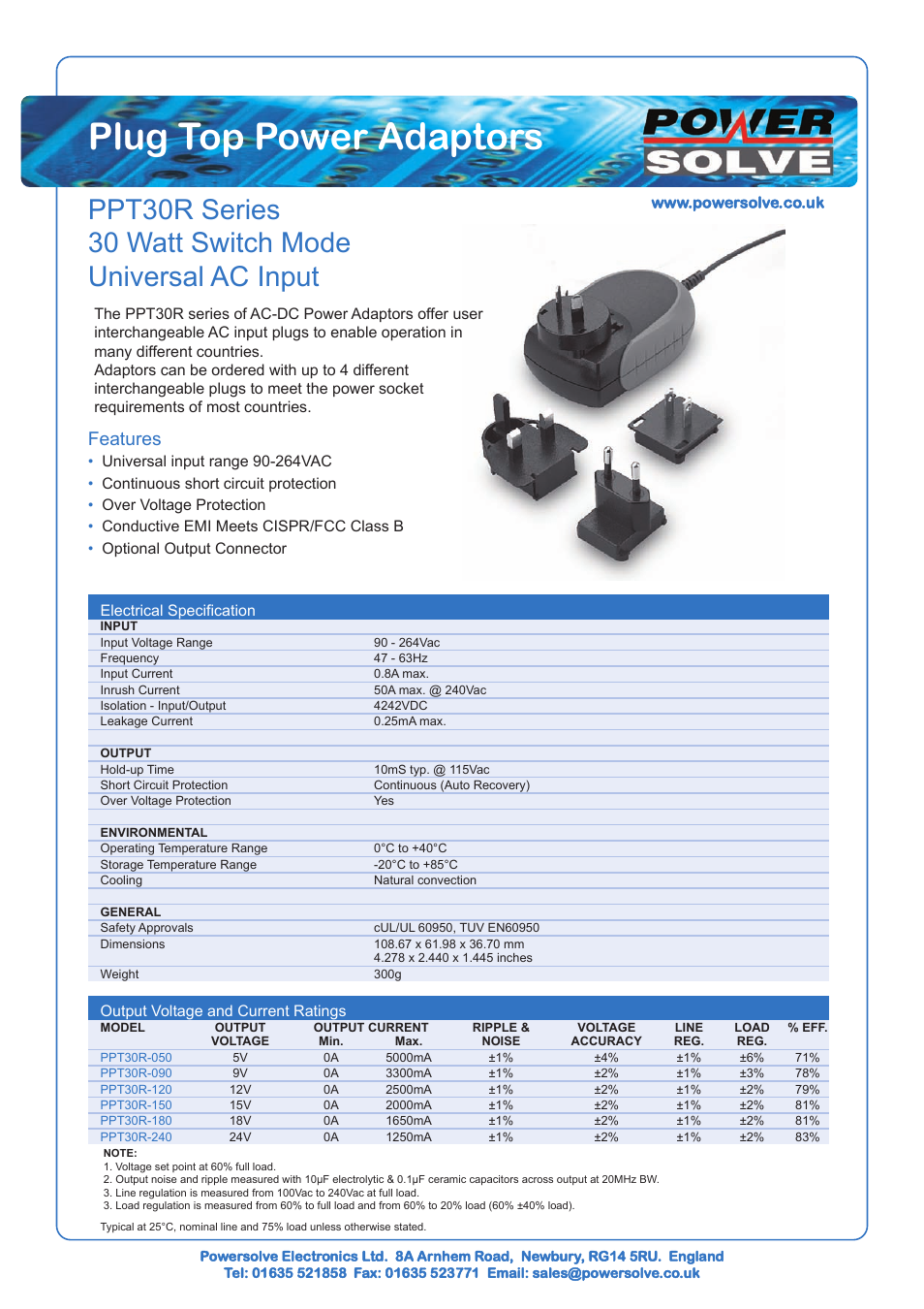 Powersolve PPT30R Series User Manual | 2 pages