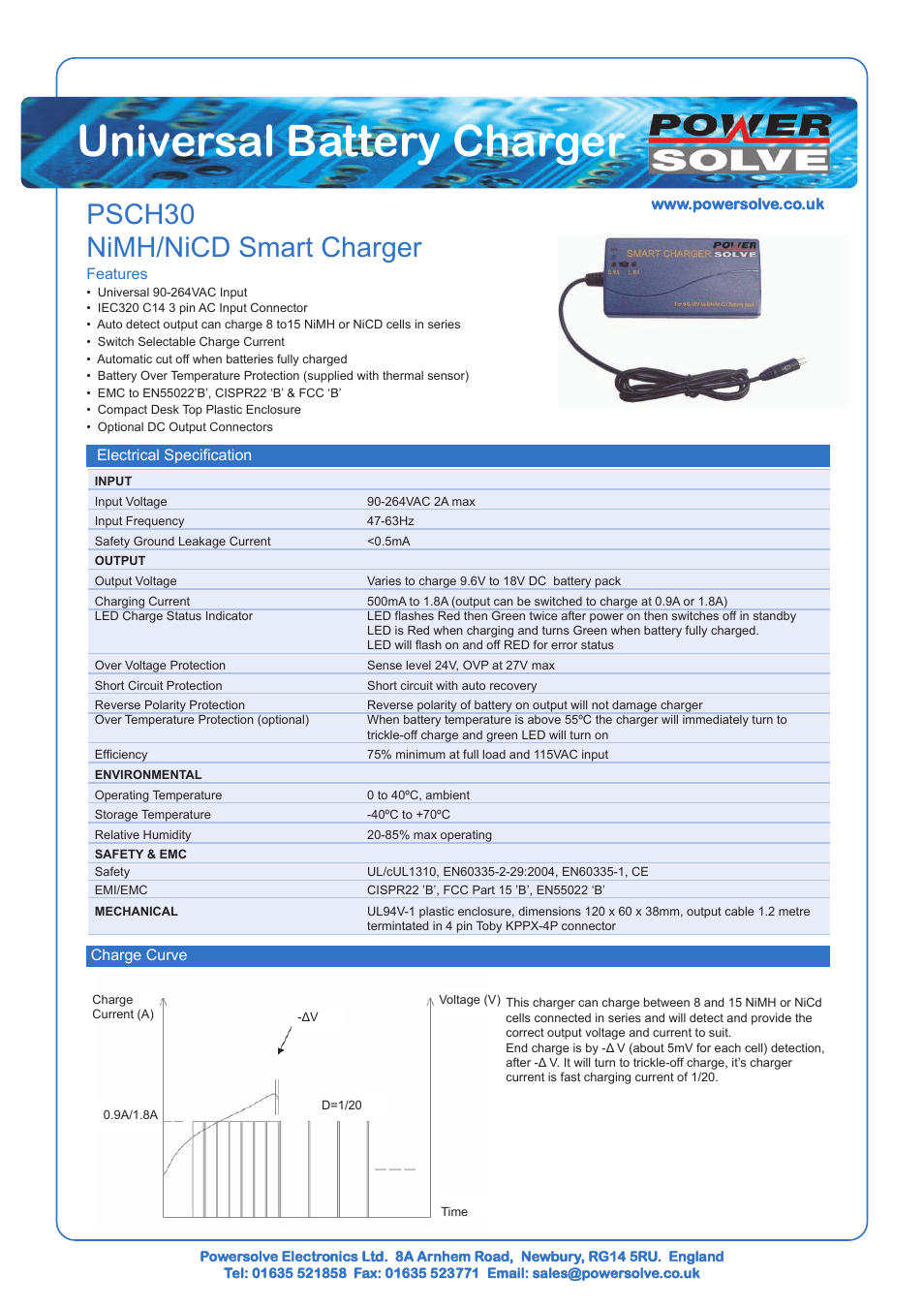 Powersolve PSCH30 Smart Charger User Manual | 1 page