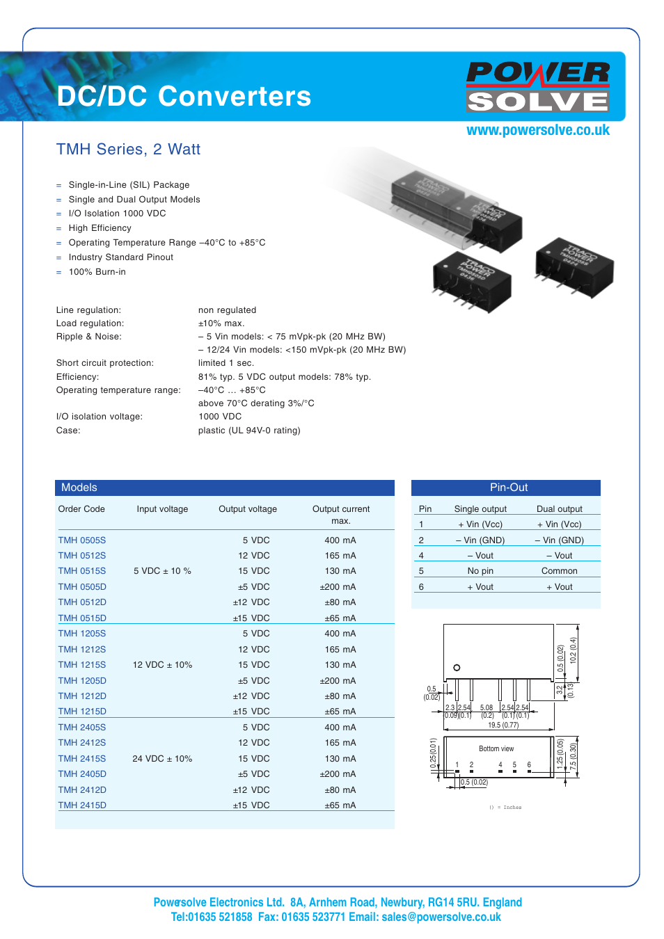 Powersolve TMH Series User Manual | 1 page