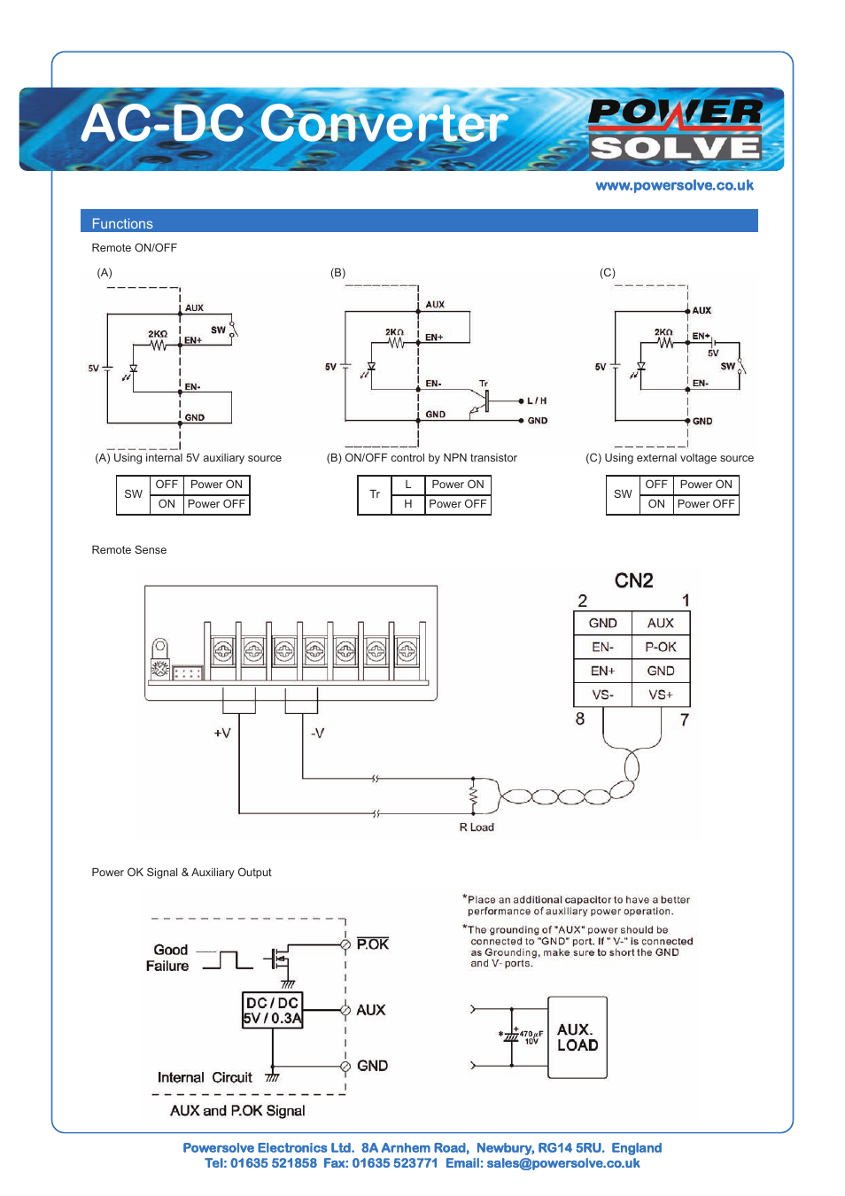 Ac-dc converter | Powersolve PAK350 Series User Manual | Page 4 / 4