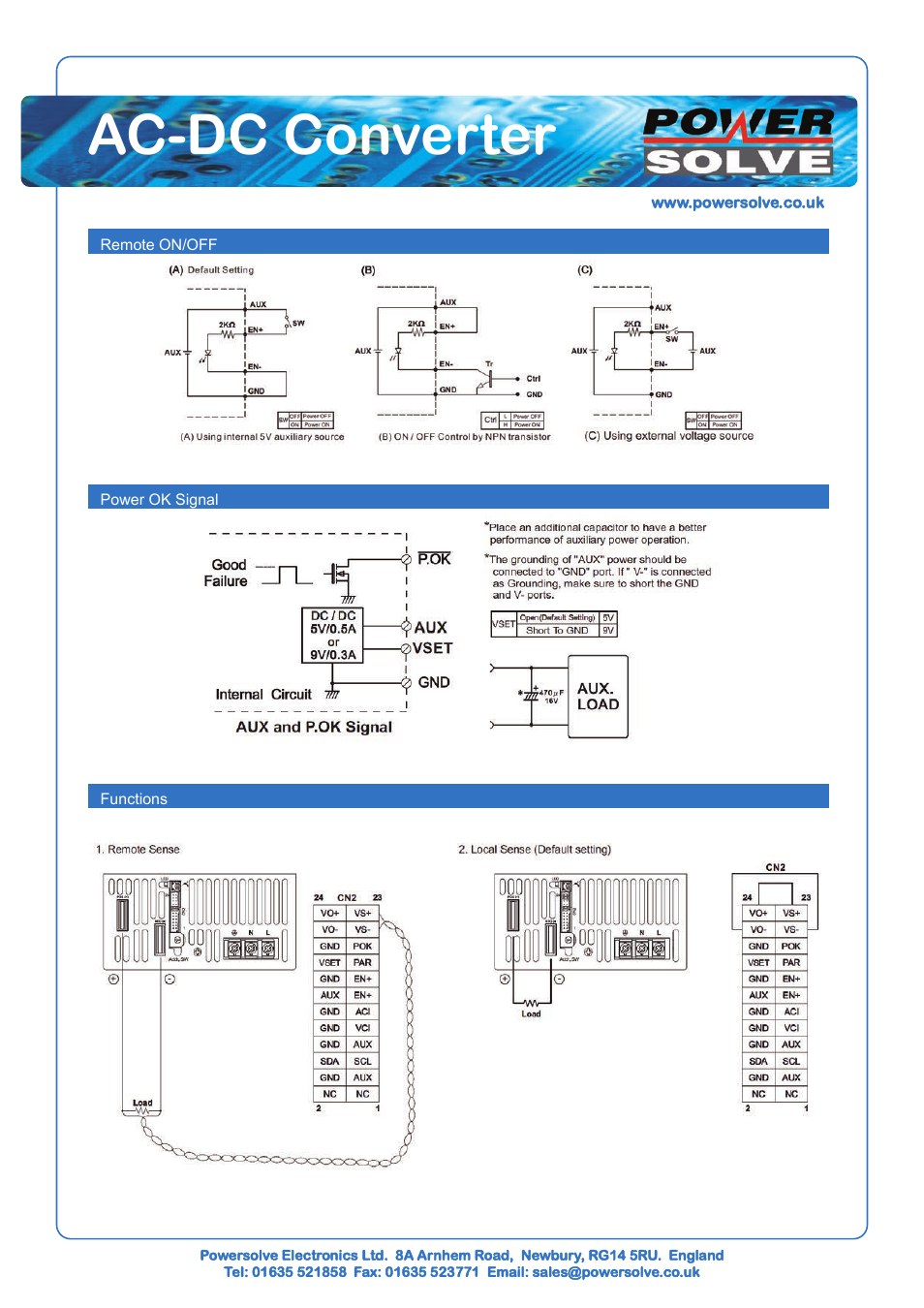 Ac-dc converter | Powersolve PAE1500 Series User Manual | Page 4 / 6