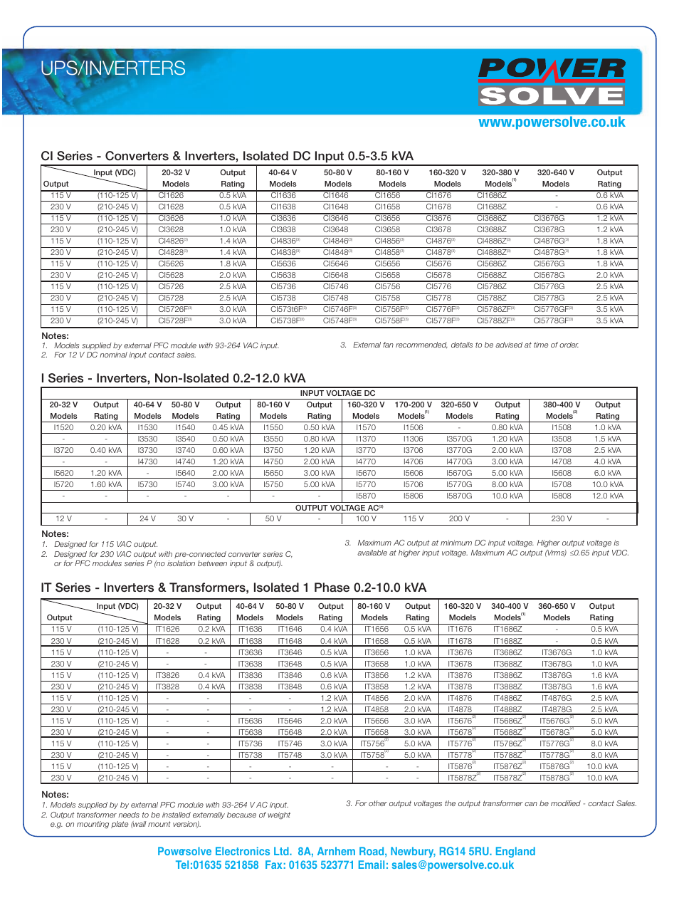 Ups/inverters | Powersolve SS (DC) Series User Manual | Page 2 / 4