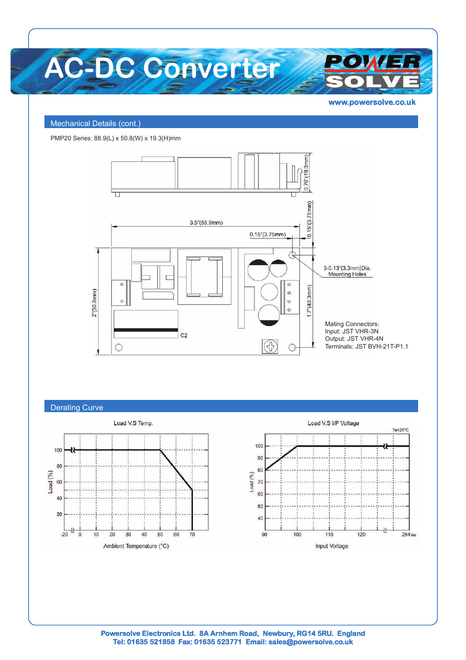 Ac-dc converter | Powersolve PMP20 Series User Manual | Page 4 / 4