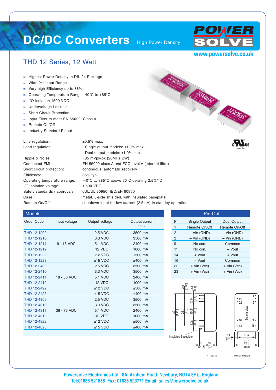 Powersolve THD12 Series User Manual | 1 page