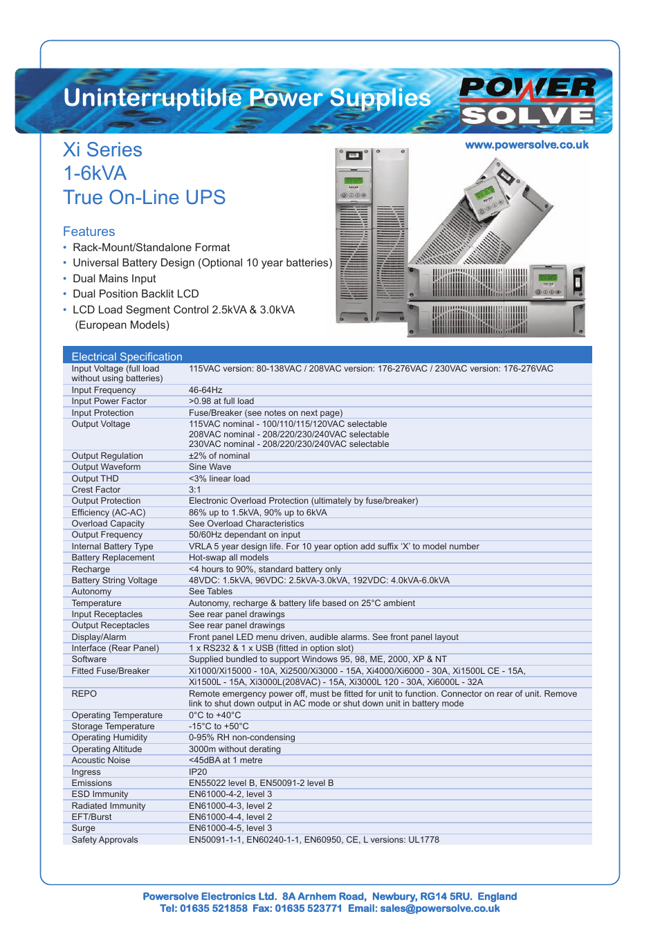 Powersolve Xi Series User Manual | 12 pages