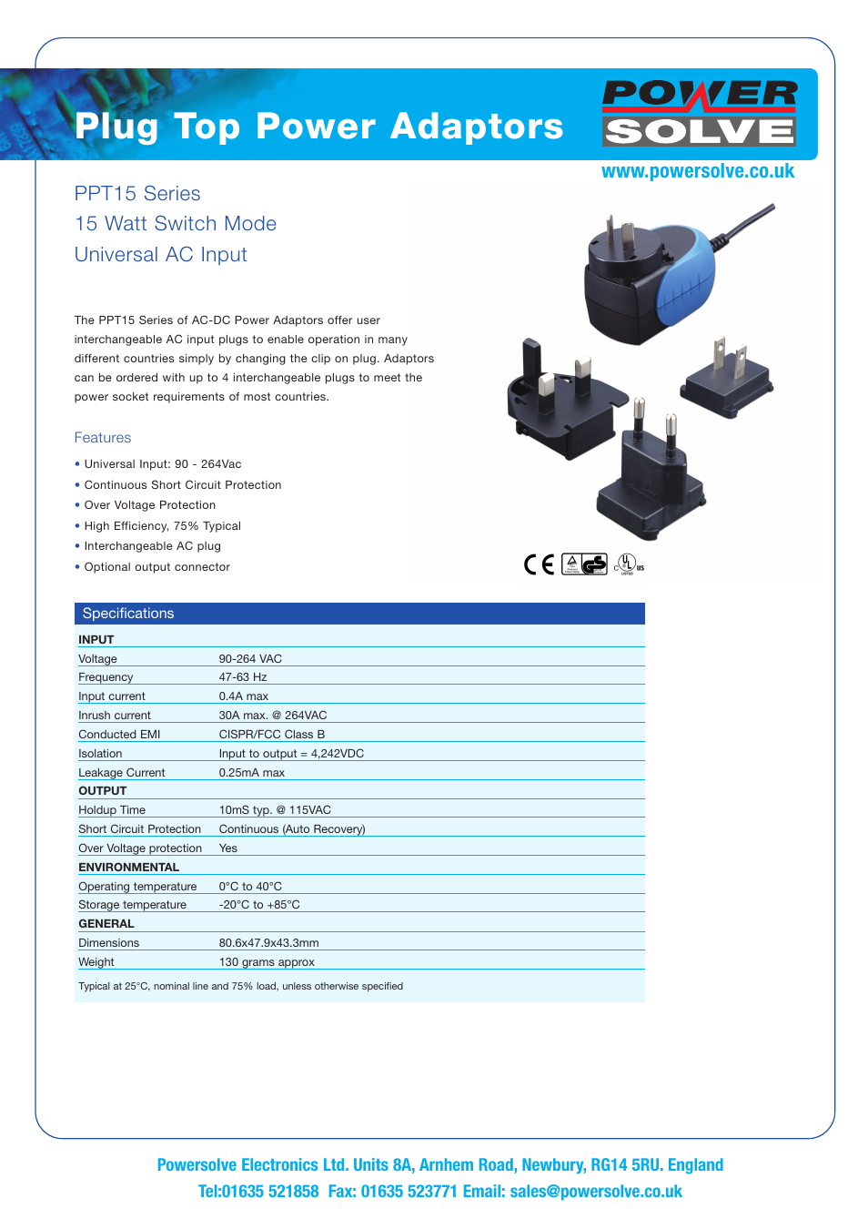 Powersolve PPT15 Series User Manual | 2 pages