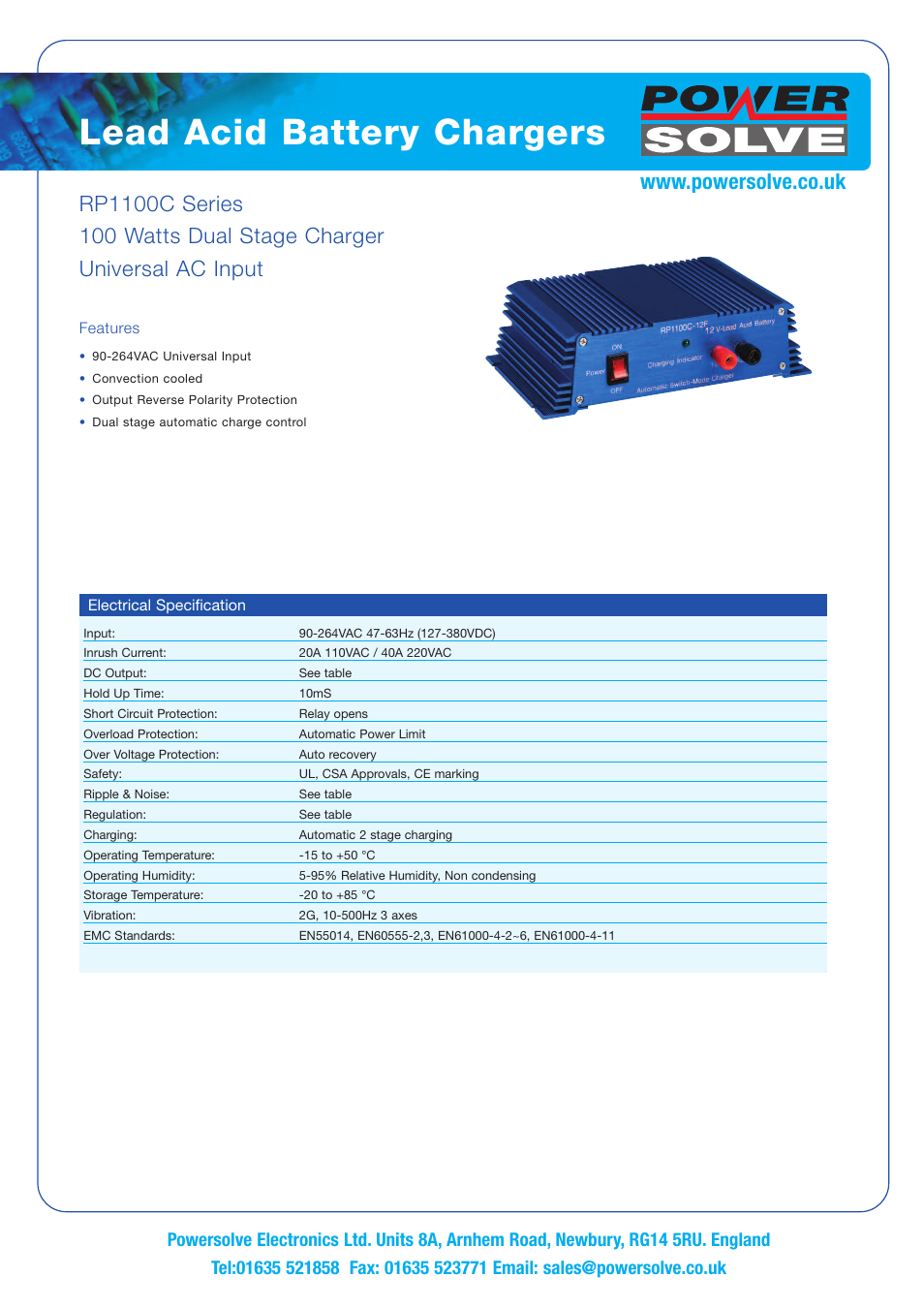 Powersolve RP1100C Series User Manual | 2 pages