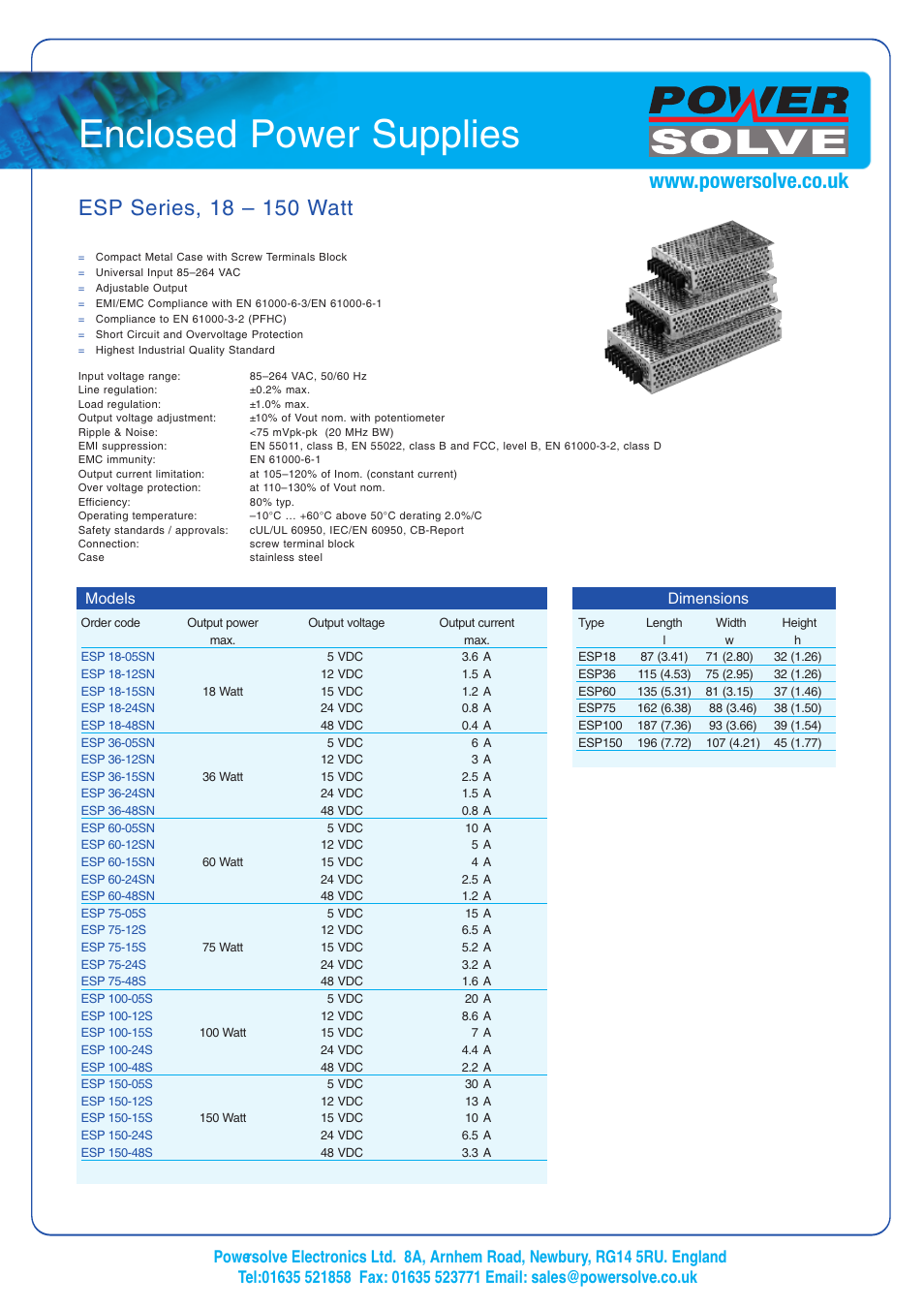 Powersolve ESP Series User Manual | 1 page