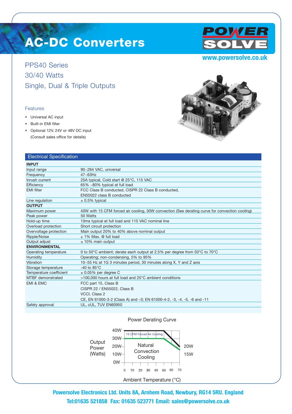 Powersolve PPS40 Series User Manual | 3 pages