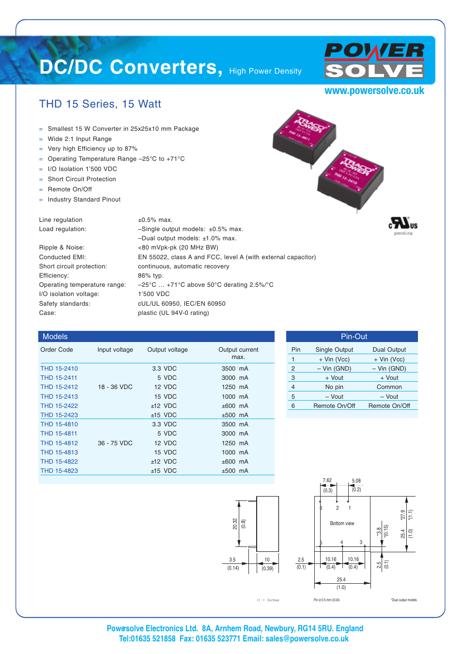 Powersolve THD15 Series User Manual | 1 page