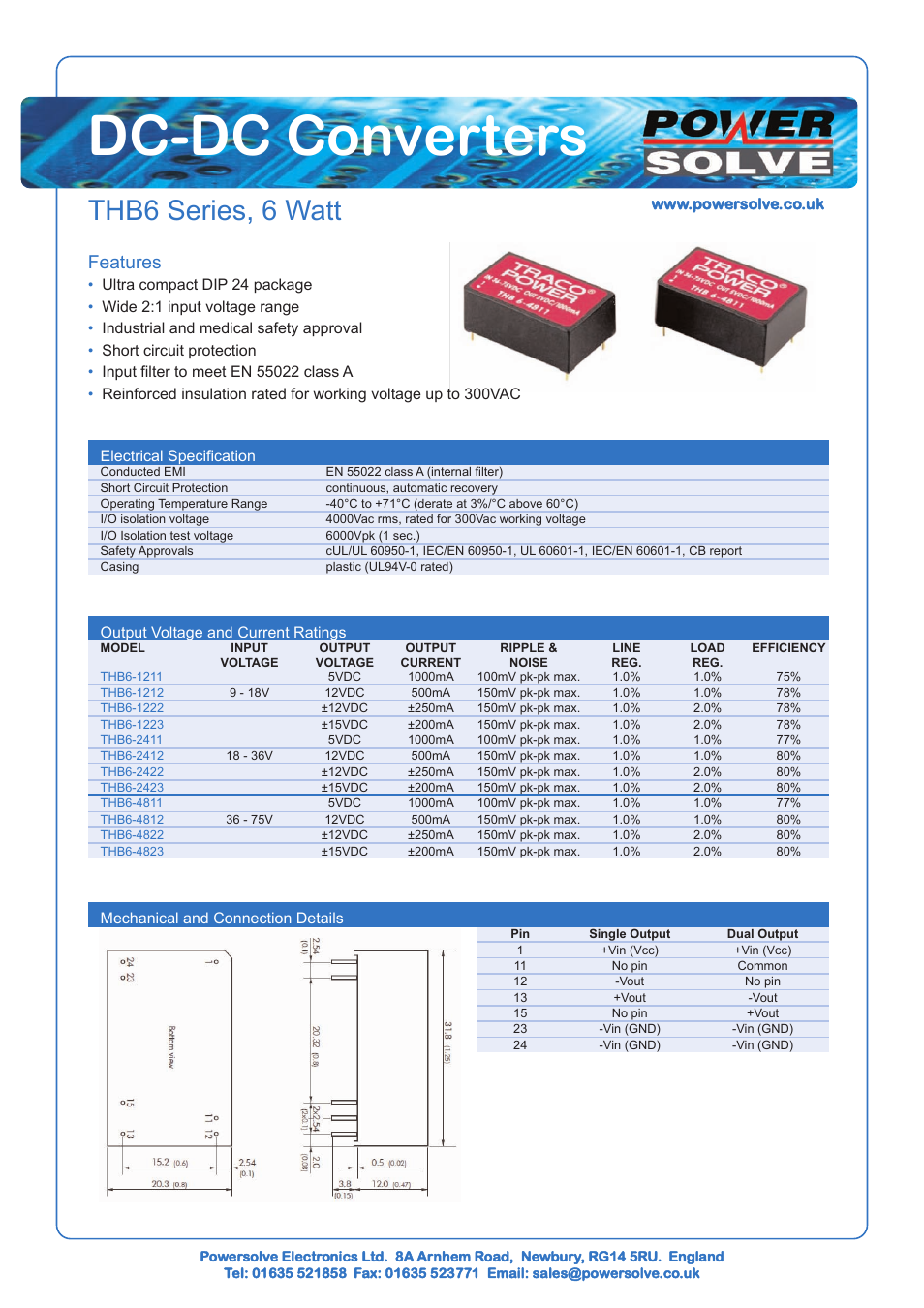 Powersolve THB6 Series User Manual | 1 page