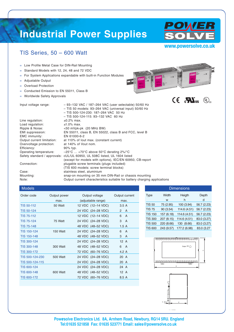 Powersolve TIS Series User Manual | 1 page