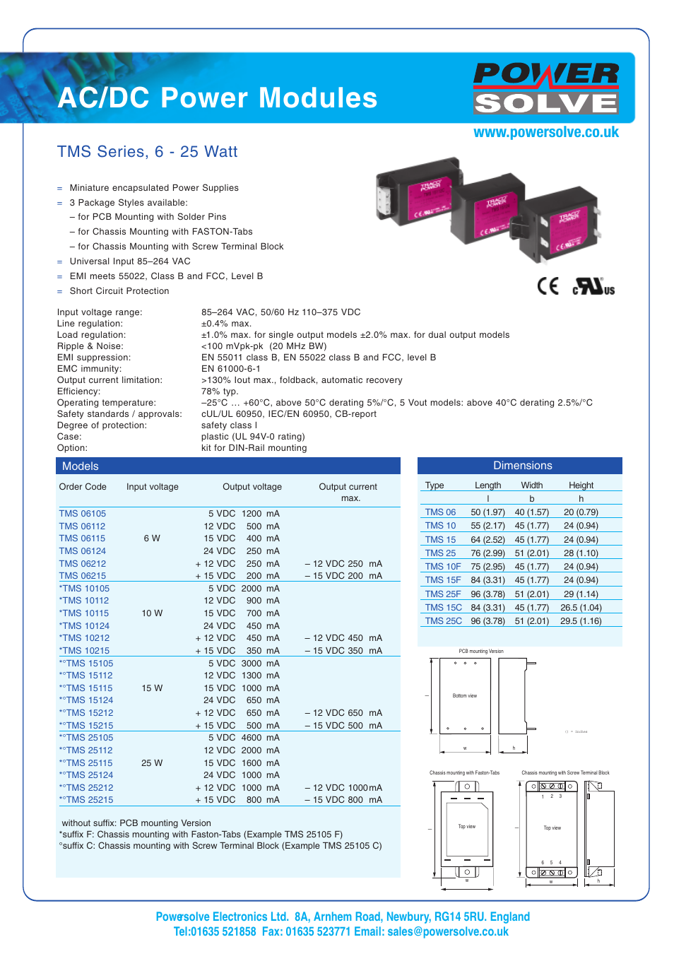 Powersolve TMS Series User Manual | 1 page