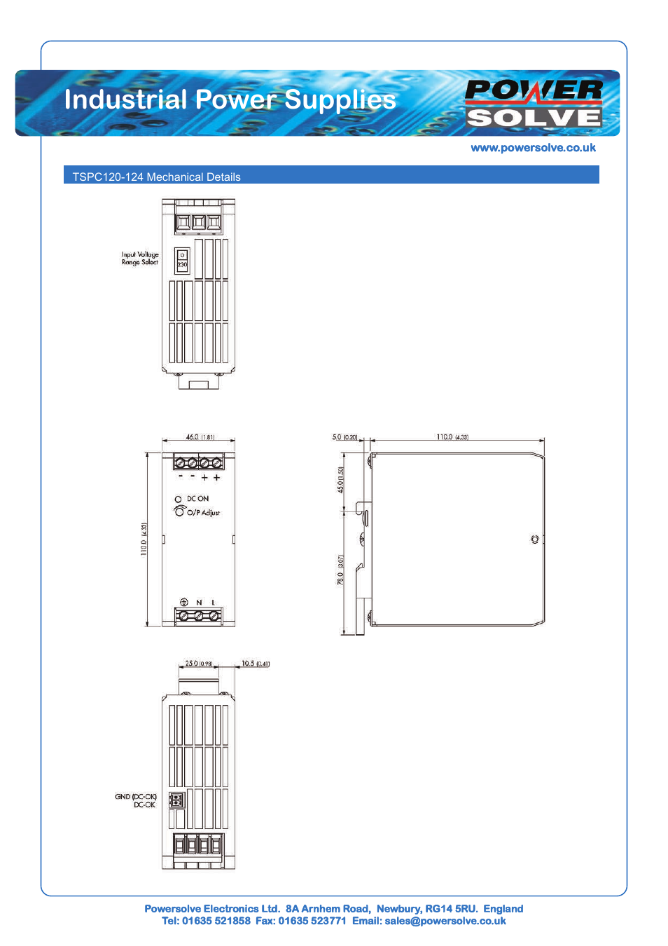 Industrial power supplies | Powersolve TSPC Series User Manual | Page 3 / 6
