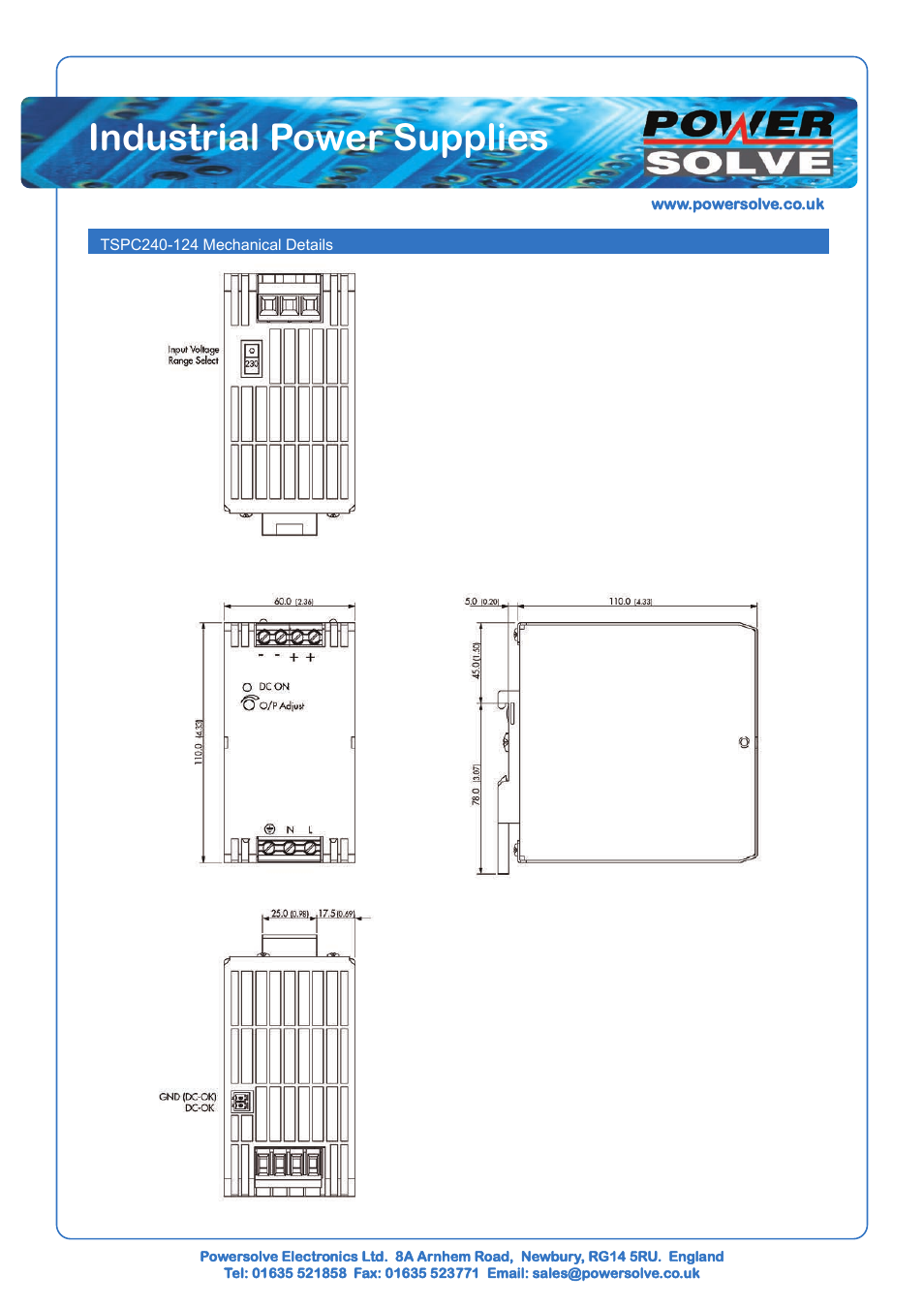 Industrial power supplies | Powersolve TSPC Series User Manual | Page 4 / 6