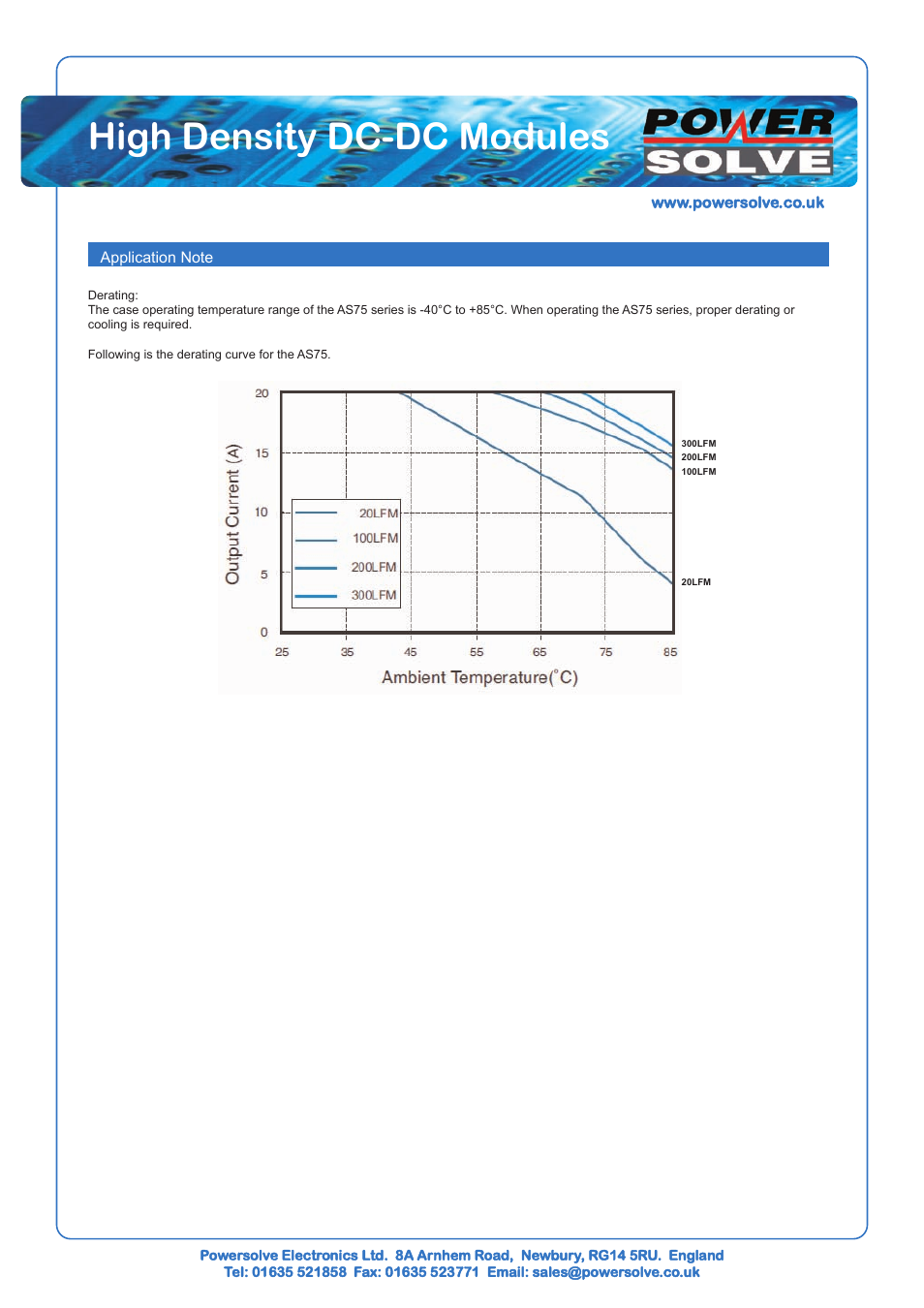 High density dc-dc modules | Powersolve AS75 Series User Manual | Page 3 / 3