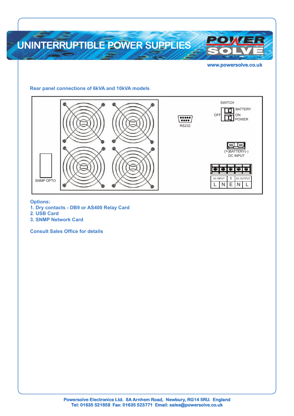 Uninterruptible power supplies | Powersolve PKR Series User Manual | Page 3 / 3