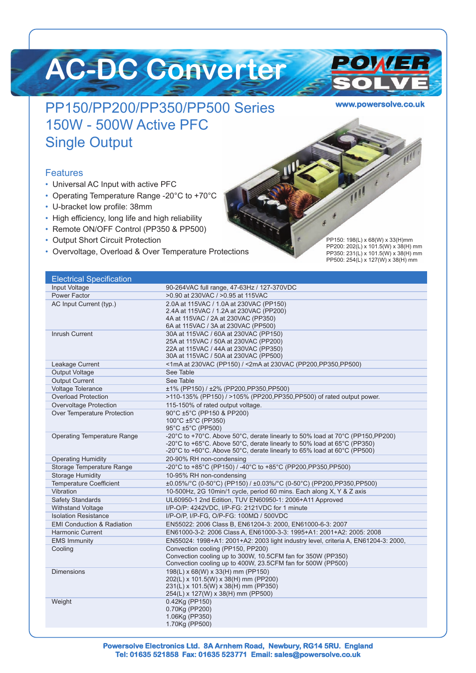 Powersolve PP500 Series User Manual | 6 pages