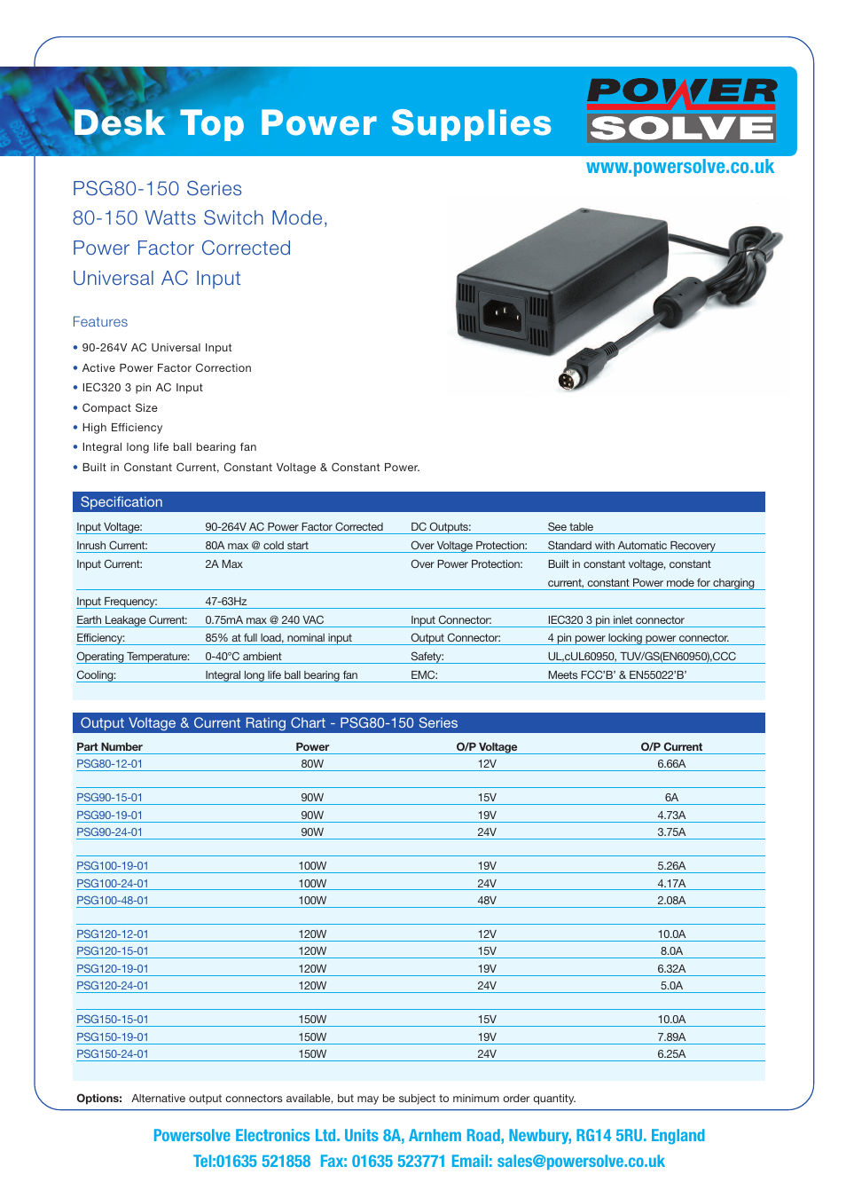 Powersolve PSG150 Series User Manual | 2 pages